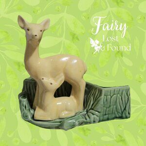 SHAWNEE Vintage Planter Deer & Fawn